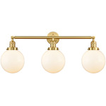 Beacon Bathroom Vanity Light - Satin Gold / Matte White