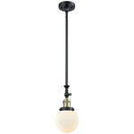 Beacon 206 Pendant - Black / Antique Brass / Matte White