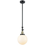 Beacon 206 Pendant - Black / Antique Brass / Matte White