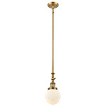 Beacon 206 Pendant - Brushed Brass / Matte White