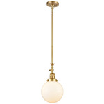 Beacon 206 Pendant - Satin Gold / Matte White