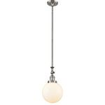 Beacon 206 Pendant - Brushed Satin Nickel / Matte White