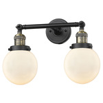 Beacon Bathroom Vanity Light - Black / Antique Brass / Matte White