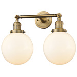 Beacon Bathroom Vanity Light - Brushed Brass / Matte White