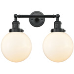 Beacon Bathroom Vanity Light - Matte Black / Matte White