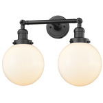 Beacon Bathroom Vanity Light - Oil Rubbed Bronze / Matte White