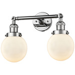 Beacon Bathroom Vanity Light - Polished Chrome / Matte White