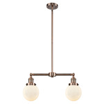 Beacon 209 Linear Pendant - Antique Copper / Matte White