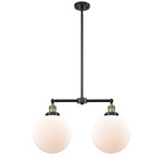 Beacon 209 Linear Pendant - Black / Antique Brass / Matte White