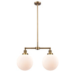 Beacon 209 Linear Pendant - Brushed Brass / Matte White