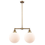 Beacon 209 Linear Pendant - Brushed Brass / Matte White