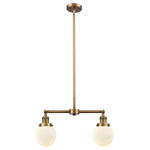 Beacon 209 Linear Pendant - Brushed Brass / Matte White