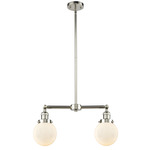 Beacon 209 Linear Pendant - Polished Nickel / Matte White