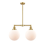 Beacon 209 Linear Pendant - Satin Gold / Matte White