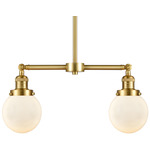 Beacon 209 Linear Pendant - Satin Gold / Matte White