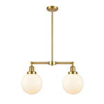 Beacon 209 Linear Pendant - Satin Gold / Matte White