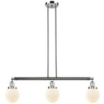 Beacon 213 / 214 Linear Pendant - Polished Chrome / Matte White
