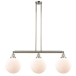 Beacon 213 / 214 Linear Pendant - Polished Nickel / Matte White