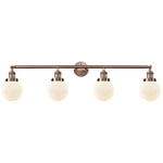 Beacon Bathroom Vanity Light - Antique Copper / Matte White