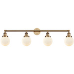 Beacon Bathroom Vanity Light - Brushed Brass / Matte White