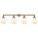 Beacon Bathroom Vanity Light - Brushed Brass / Matte White