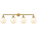 Beacon Bathroom Vanity Light - Satin Gold / Matte White