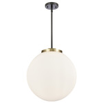 Beacon 221 Pendant - Black / Antique Brass / Matte White