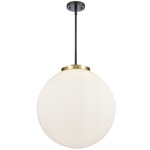 Beacon 221 Pendant - Black / Antique Brass / Matte White