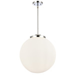 Beacon 221 Pendant - Polished Chrome / Matte White