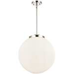 Beacon 221 Pendant - Polished Nickel / Matte White