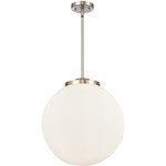 Beacon 221 Pendant - Satin Nickel / Matte White