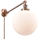 Beacon 237 Swing-arm Plug-in Wall Sconce - Antique Copper / Matte White