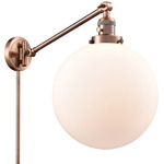 Beacon 237 Swing-Arm Plug-in Wall Sconce - Antique Copper / Matte White