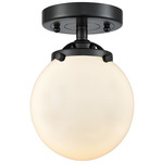 Beacon 284 Semi Flush Ceiling Light - Oil Rubbed Bronze / Matte White