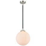 Beacon 284 Pendant - Black / Polished Nickel / Matte White