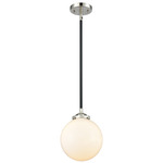 Beacon 284 Pendant - Black / Polished Nickel / Matte White