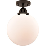 Beacon 288 Semi Flush Ceiling Light - Oil Rubbed Bronze / Matte White