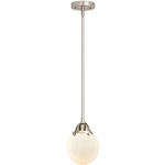 Beacon 288 Pendant - Satin Nickel / Matte White