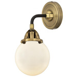 Beacon 288 Wall Sconce - Black / Antique Brass / Matte White