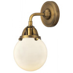 Beacon 288 Wall Sconce - Brushed Brass / Matte White