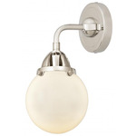 Beacon 288 Wall Sconce - Polished Nickel / Matte White