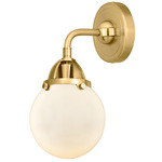 Beacon 288 Wall Sconce - Satin Gold / Matte White