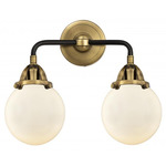 Beacon 288 Bathroom Vanity Light - Black / Antique Brass / Matte White