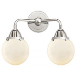 Beacon 288 Bathroom Vanity Light - Polished Chrome / Matte White