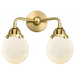 Beacon 288 Bathroom Vanity Light - Satin Gold / Matte White