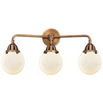 Beacon 288 Bathroom Vanity Light - Antique Copper / Matte White