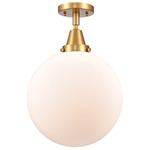 Beacon 447 Ceiling Light Fixture - Satin Gold / Matte White