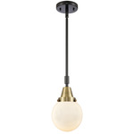 Beacon 447 Pendant - Black / Antique Brass / Matte White