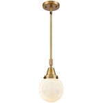 Beacon 447 Pendant - Brushed Brass / Matte White