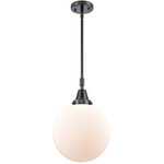 Beacon 447 Pendant - Matte Black / Matte White